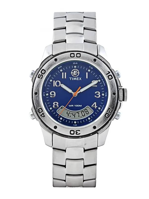 Timex Expedition Men Silver Toned Analogue & Digital Watch