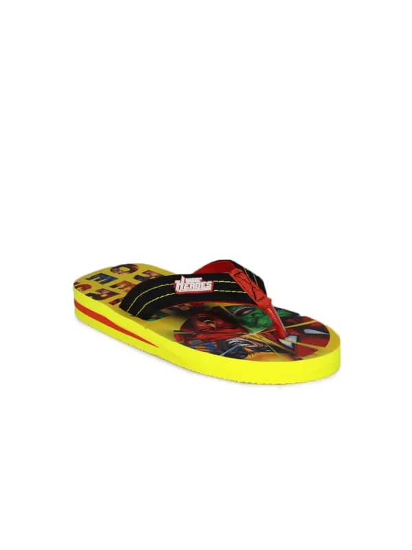 Marvel Boys Yellow Flip Flops