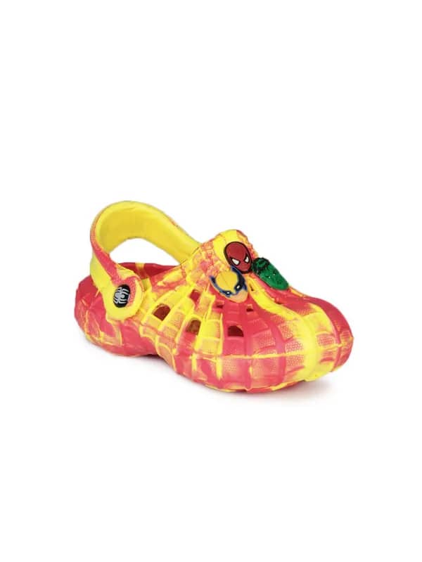 Marvel Boys Yellow and Orange Slippers