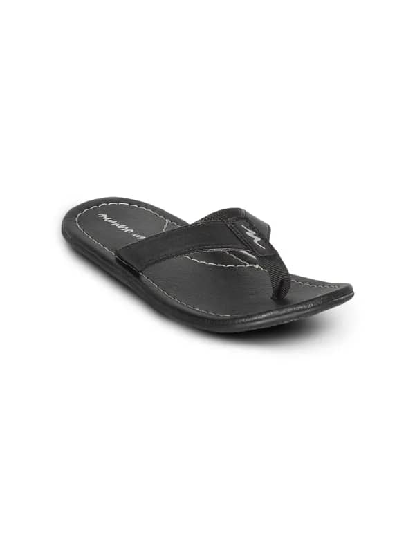 Numero Uno Men's Black Casual Flip Flop