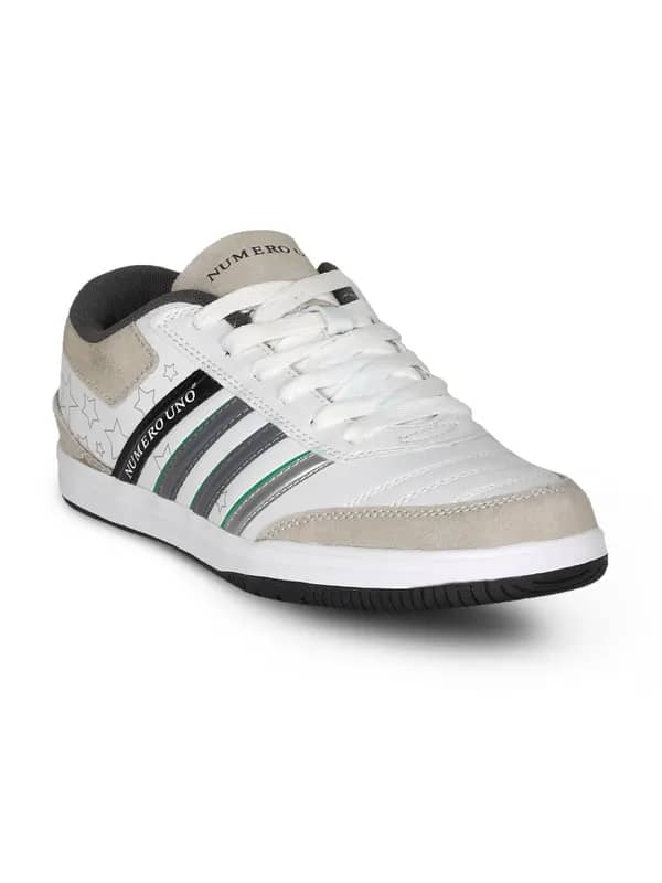 Numero Uno Men's Amazon White Grey Shoe
