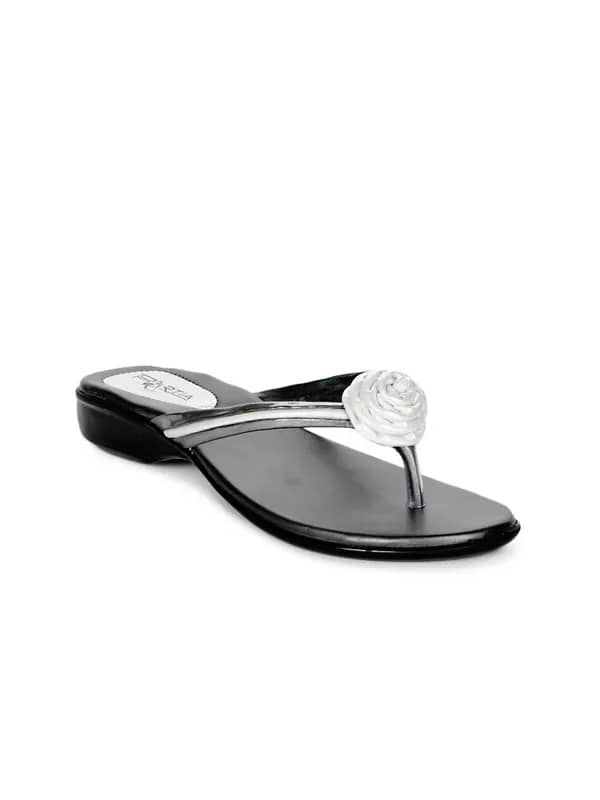Portia Women Charcoal & Silver Flats