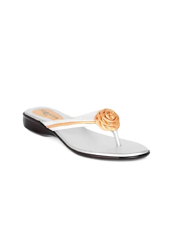 Portia Women Silver & Copper Flats