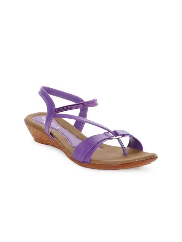 Portia Women Purple & Brown Sandals