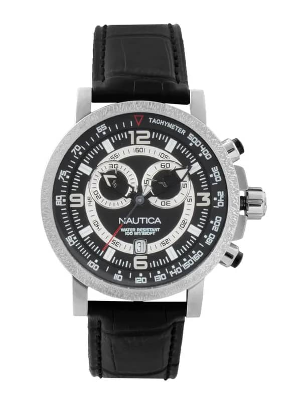 Nautica Men Black Dial Chronograph Watch
