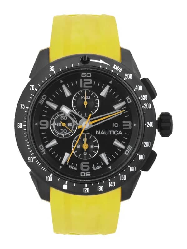 Nautica Men Black Dial Chronograph Watch