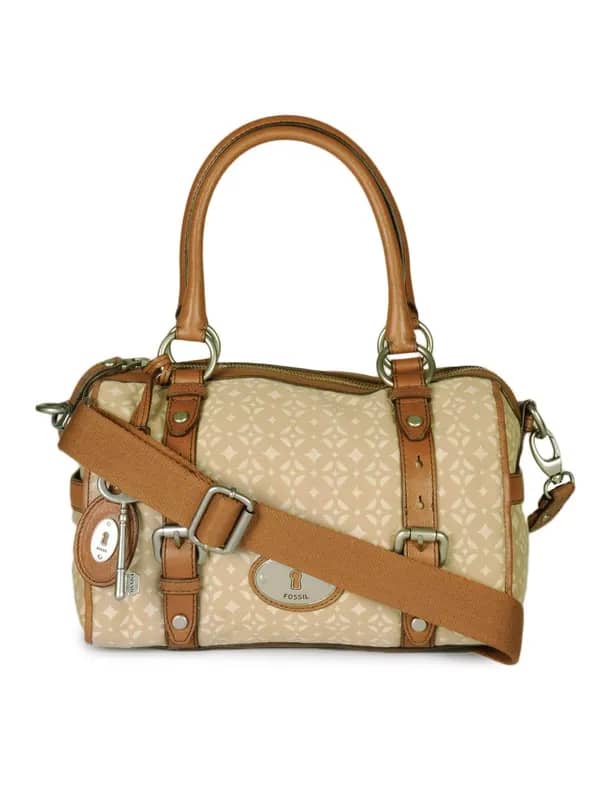 Fossil Women Beige Handbag