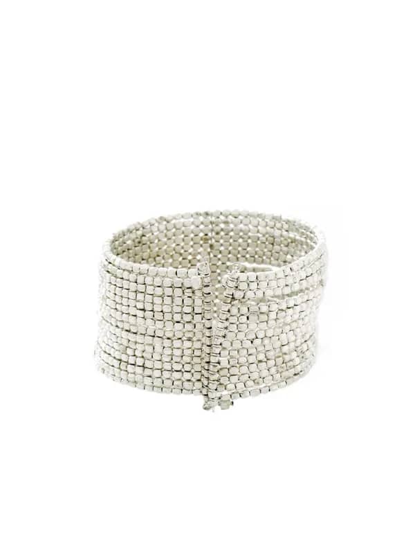 Pitaraa Silver Omelette Thin Bracelet