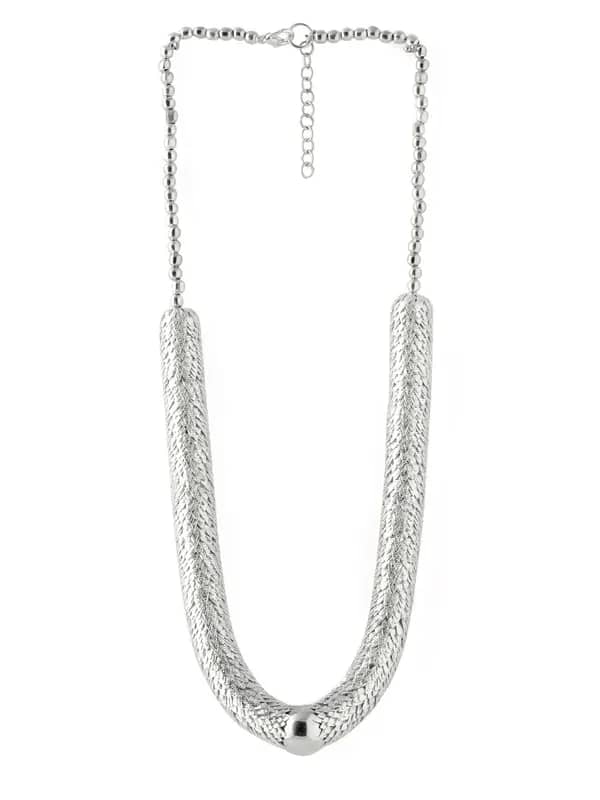 Pitaraa Silver Fish Scale Necklace