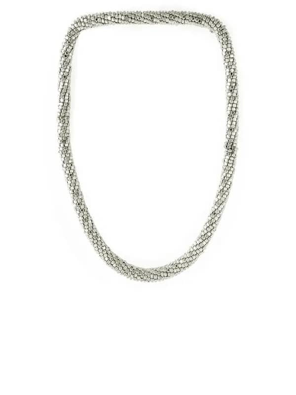 Pitaraa Silver Beaded Sheet Necklace