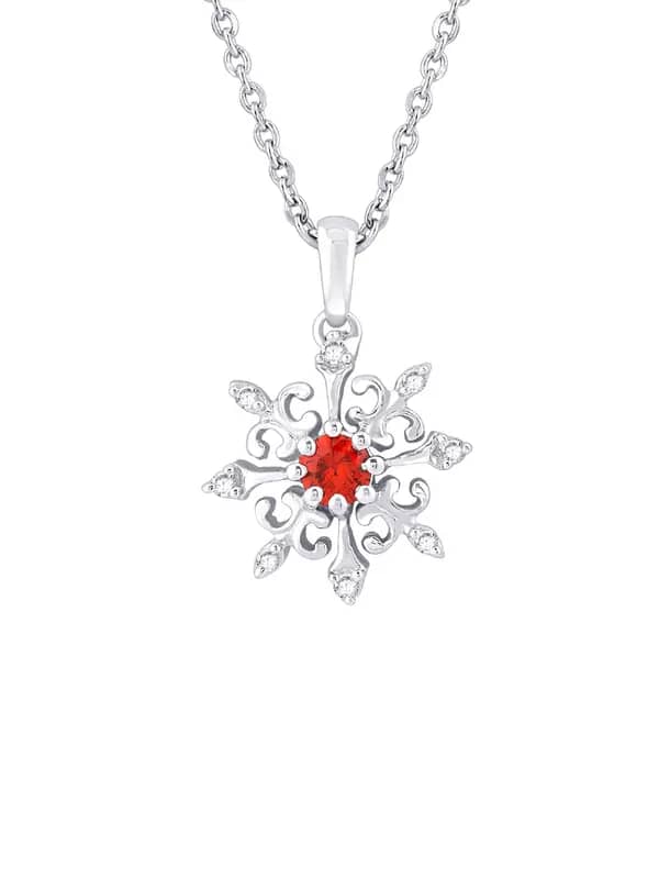 Lucera Women Silver Pendant with Chain
