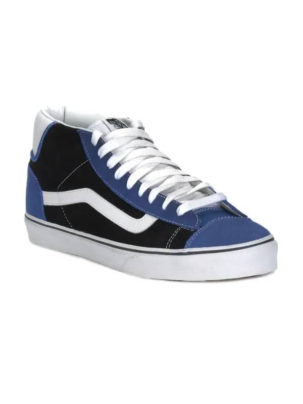 Vans Men Black & Blue Mid Skool Shoes