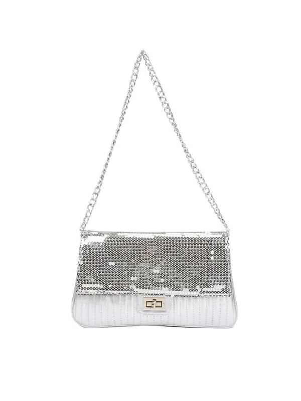 Rocia Women Silver Clutch