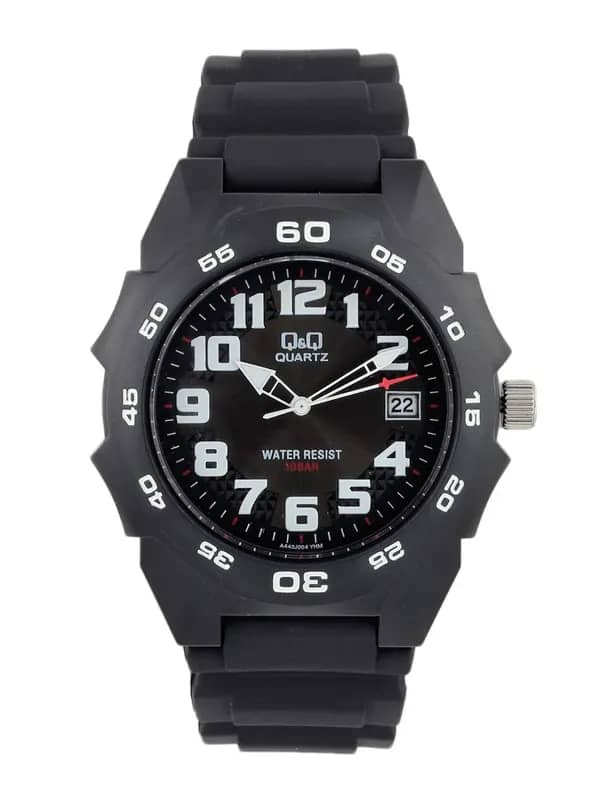 Q&Q Men Gents ANALOG Black Watches