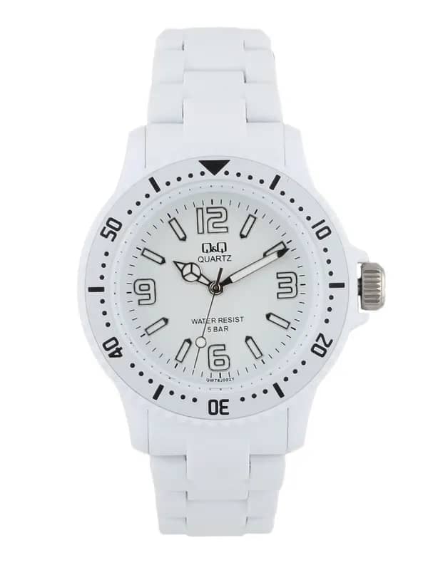 Q&Q Men White Analog Watch