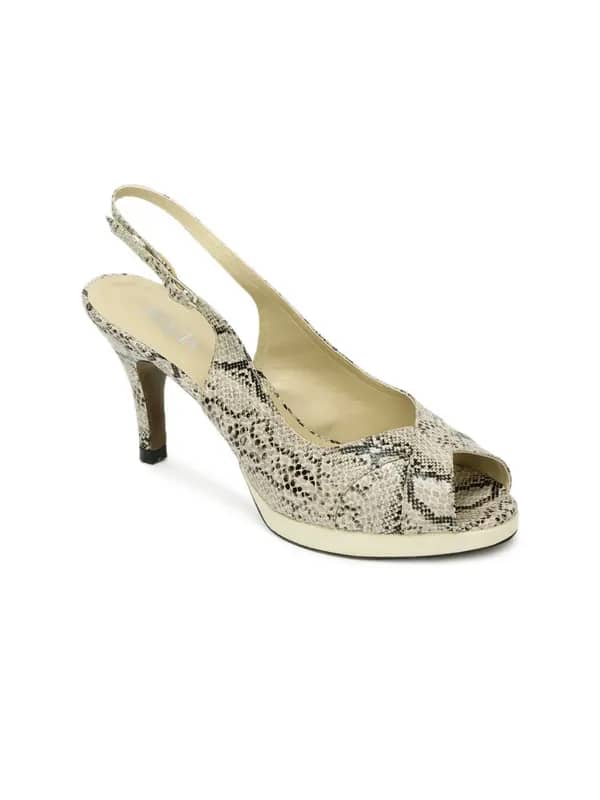 Rocia Women Beige Leopard Print Heels