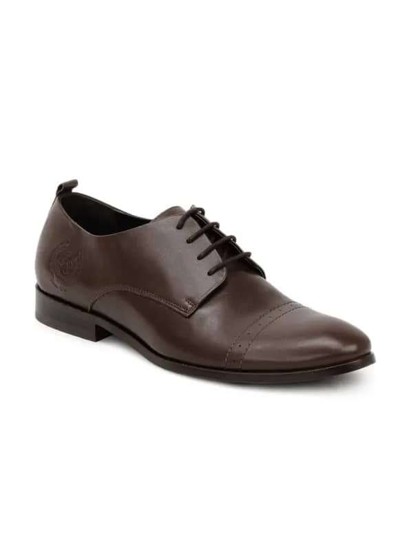 U.S. Polo Assn. Men Brown Derby Formal Shoes