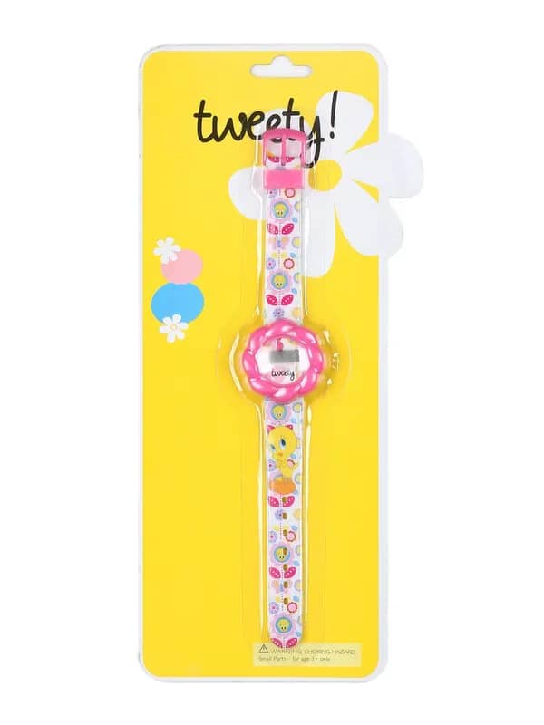 Hop Scotch Girls White and Pink Digital Watch