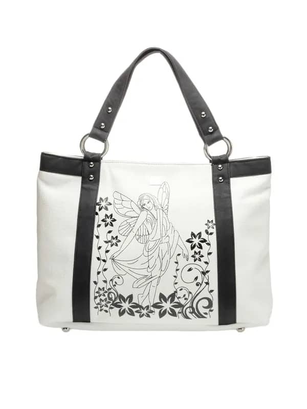 Nyk Women White Orchid Laptop Bag