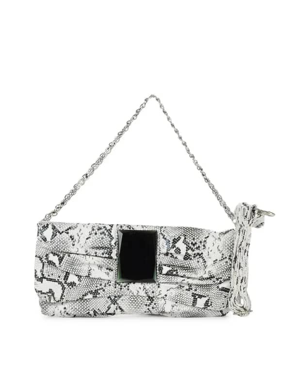 Mod'acc Women White Clutch