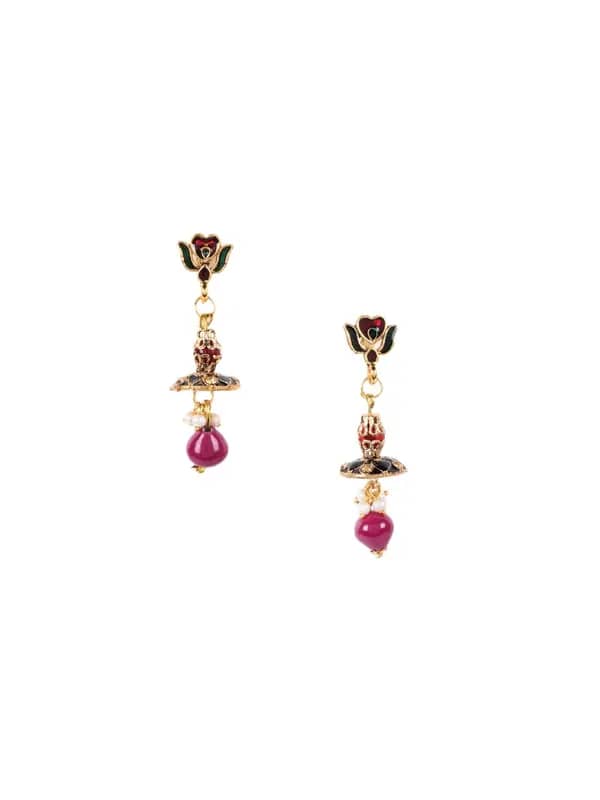 Adrika Red Earrings