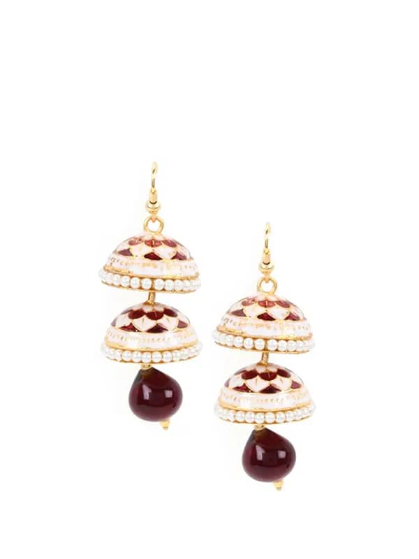 Adrika Red Earrings