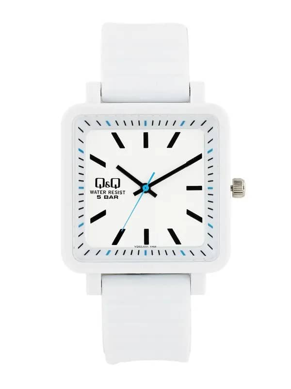 Q&Q Unisex White Analog Dial Watches