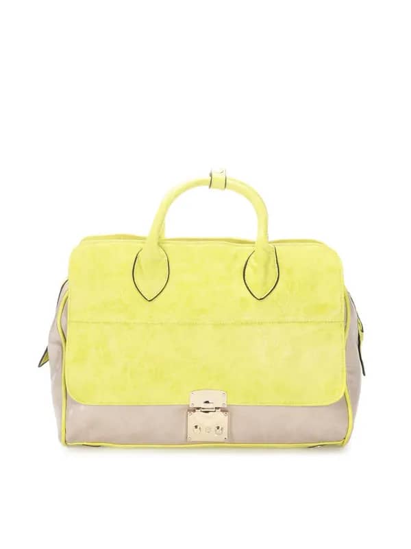 Kiara Women Beige & Yellow Handbags