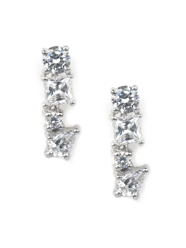 Avon Silver Toned Envy Me Earrings