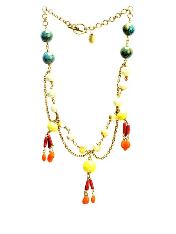 Ivory Tag Women Golden Tangerine Multicoloured Necklace