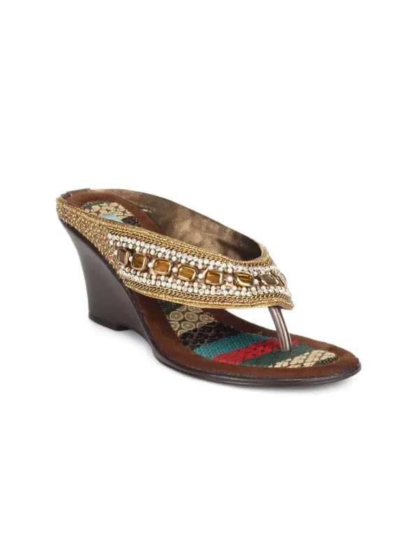 Catwalk Women Golden Wedges