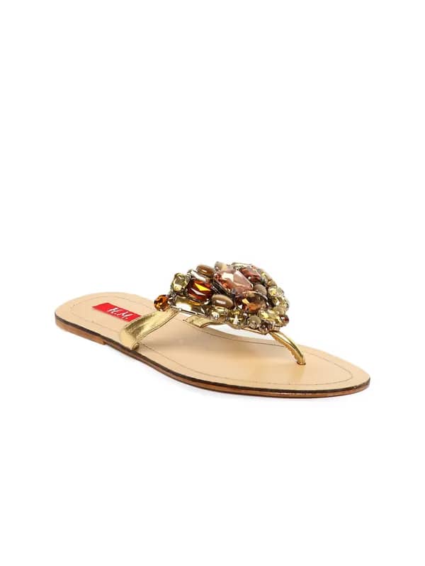 HM Women Golden Flats