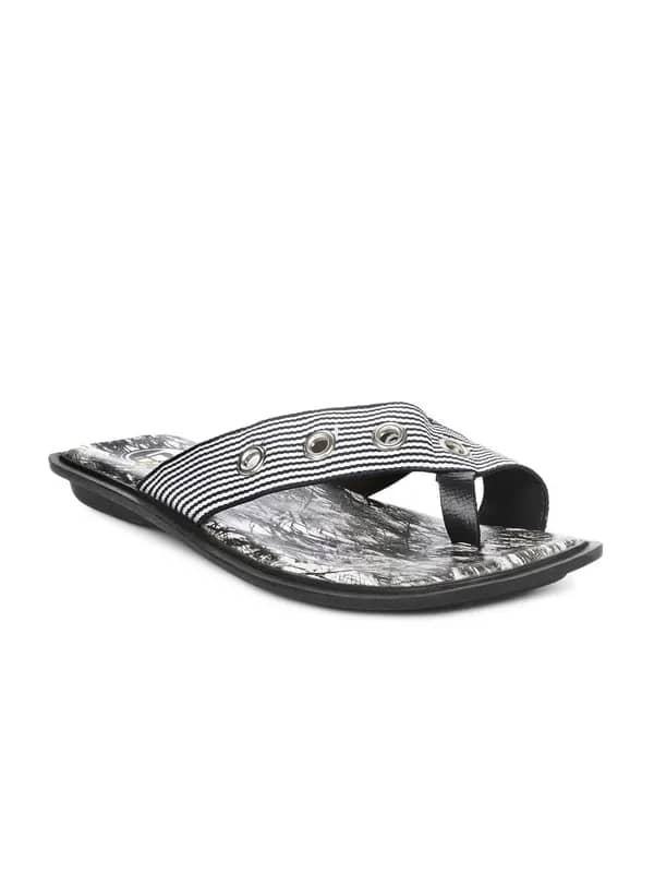 ID Men Black & White Sandals
