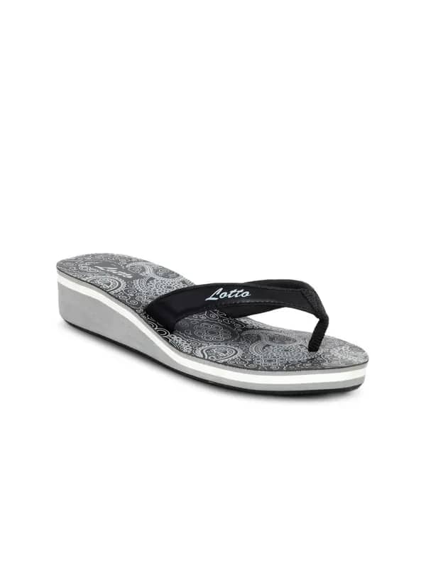 Lotto Women Black Flip Flops