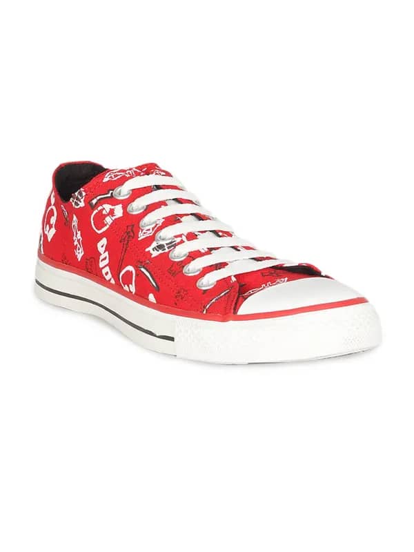Converse Unisex Skull Print Ox Red Shoe