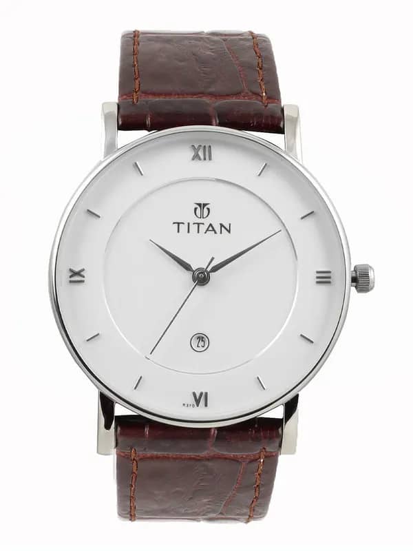 Titan Men White Dial Watch
