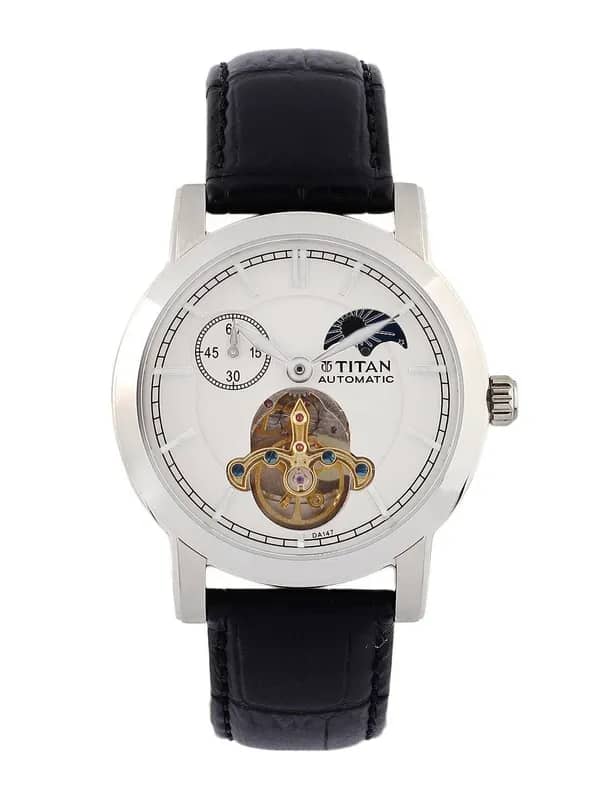 Titan Men White Dial Automatic Watch NB9365SL01