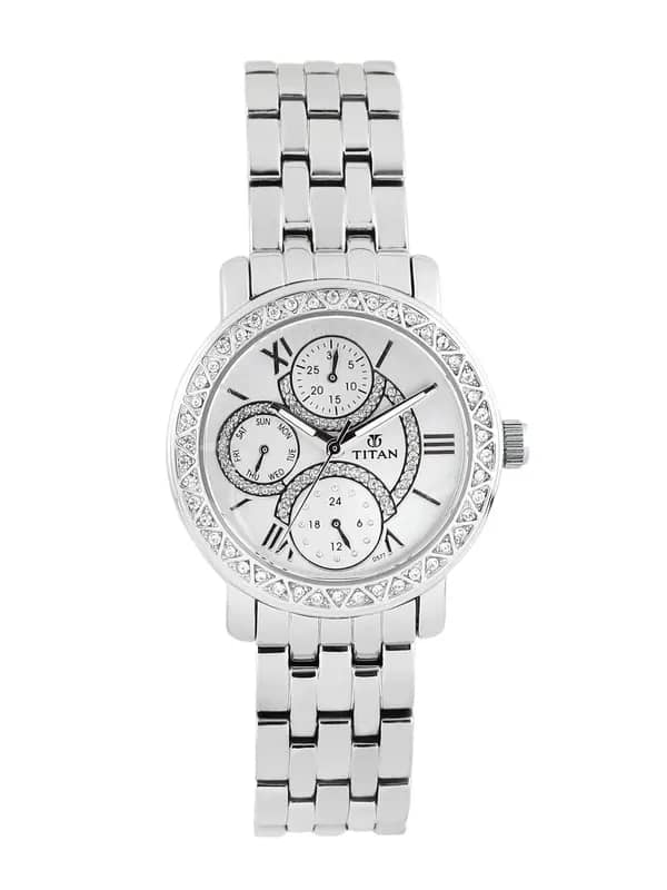 Titan Women Silver Dial Watch