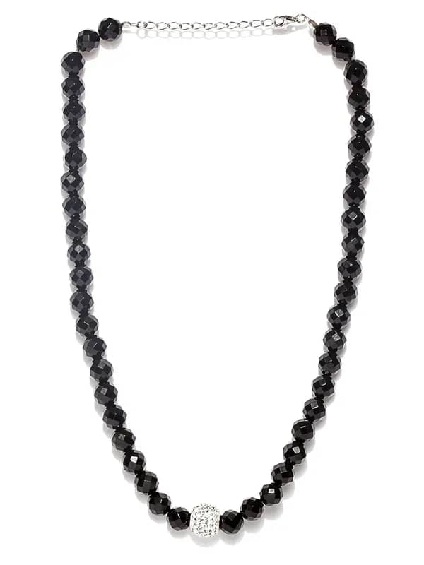 Lucera Black Beaded Necklace