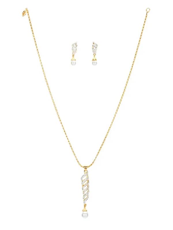 Estelle Women Gold Earring & Pendant Set