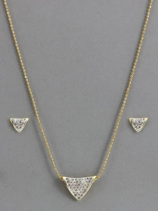 Estelle Women Gold Earring & Pendant Set