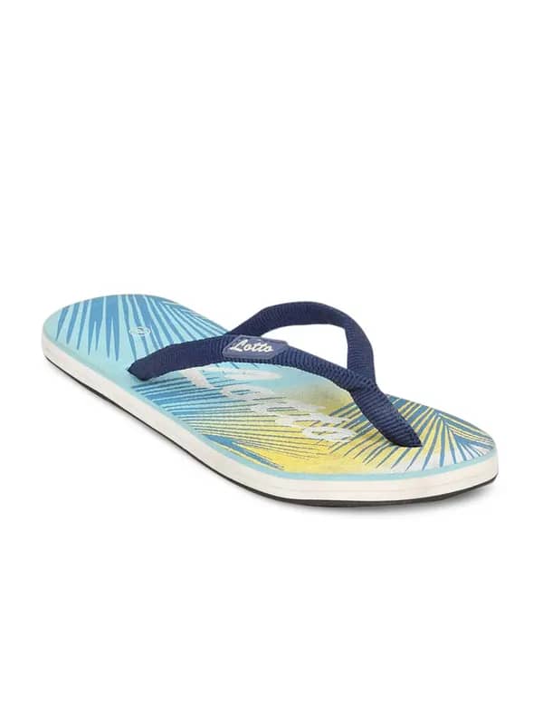 Lotto Women's Hawaian Palms Purple Yellow Flip Flop