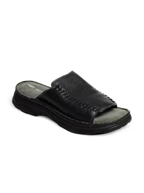 Red Tape Men Black Sandals
