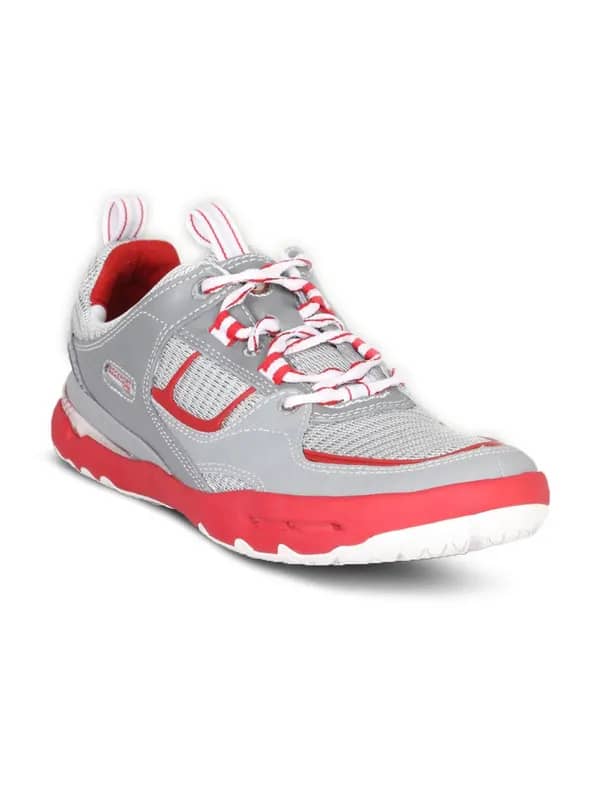 Rockport Men's Hydro Sail Light Grey Red Shoe