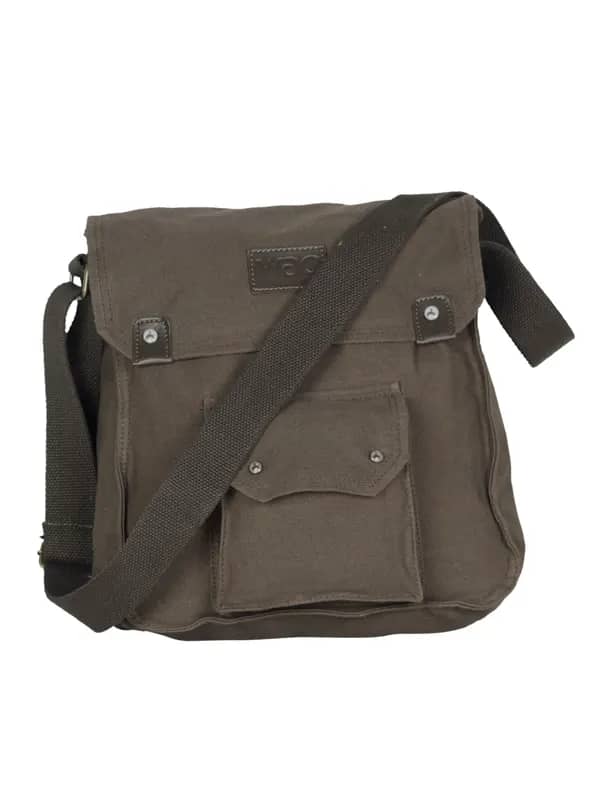 Wrangler Men Chocolate Canvas Bag