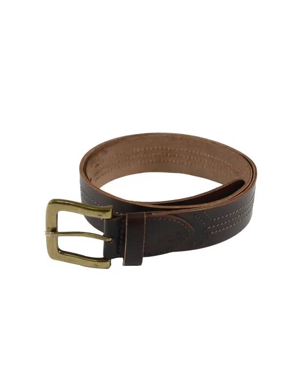 Wrangler Men Dark Tan Leather Belt
