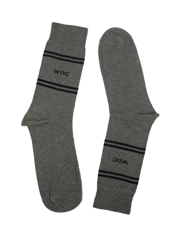 Wrangler Men's Light Grey Melange Crew Length Socks