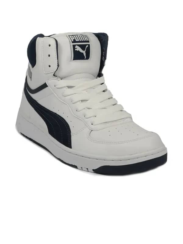 Puma Men's Contest Hi White Navy Shoe