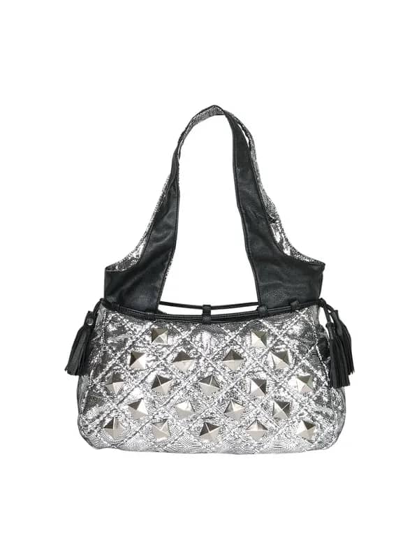 Murcia Women Silver Party Purse Silver Handbags