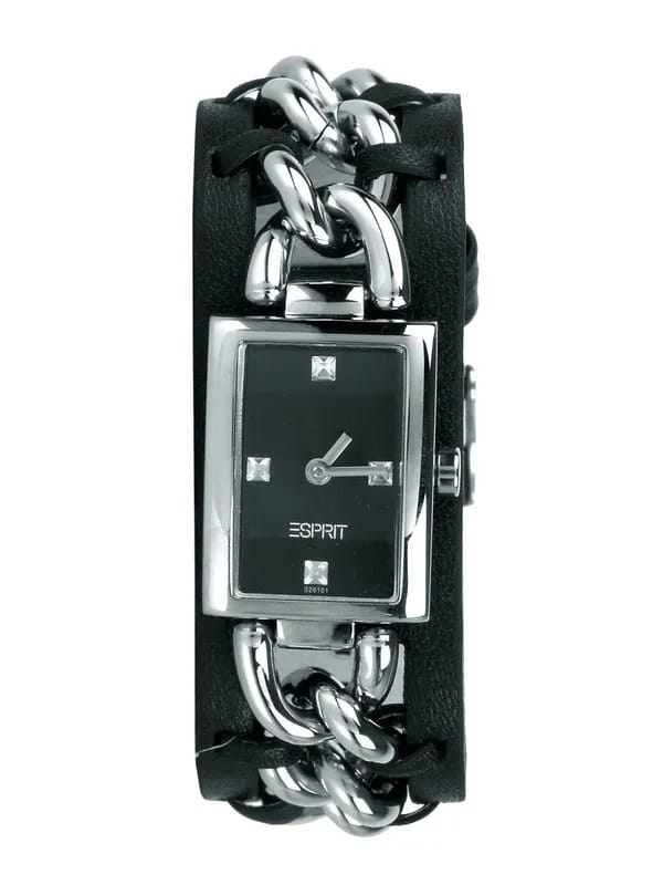 Esprit Women Rough Chic Black Silver Watches